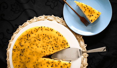 Receita de torta de maracujá sem lactose e sem açúcar