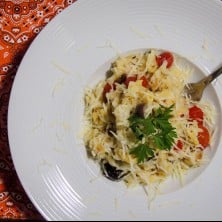 ​Receita de risoto de bacalhau com mini tomates assados